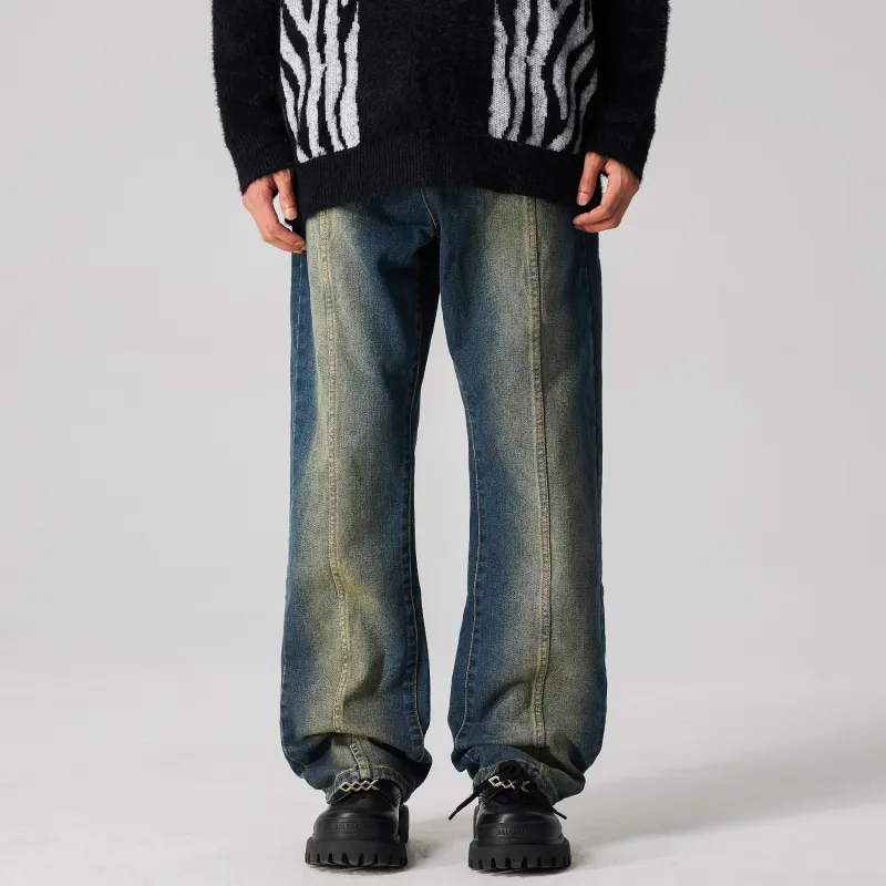 XINYINSU Jeans Unisex Dark Blue-5