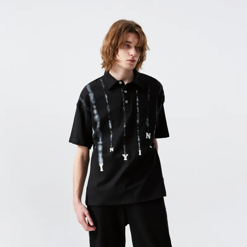 XINYINSU SS25 Polo Shirt Unisex Black-4