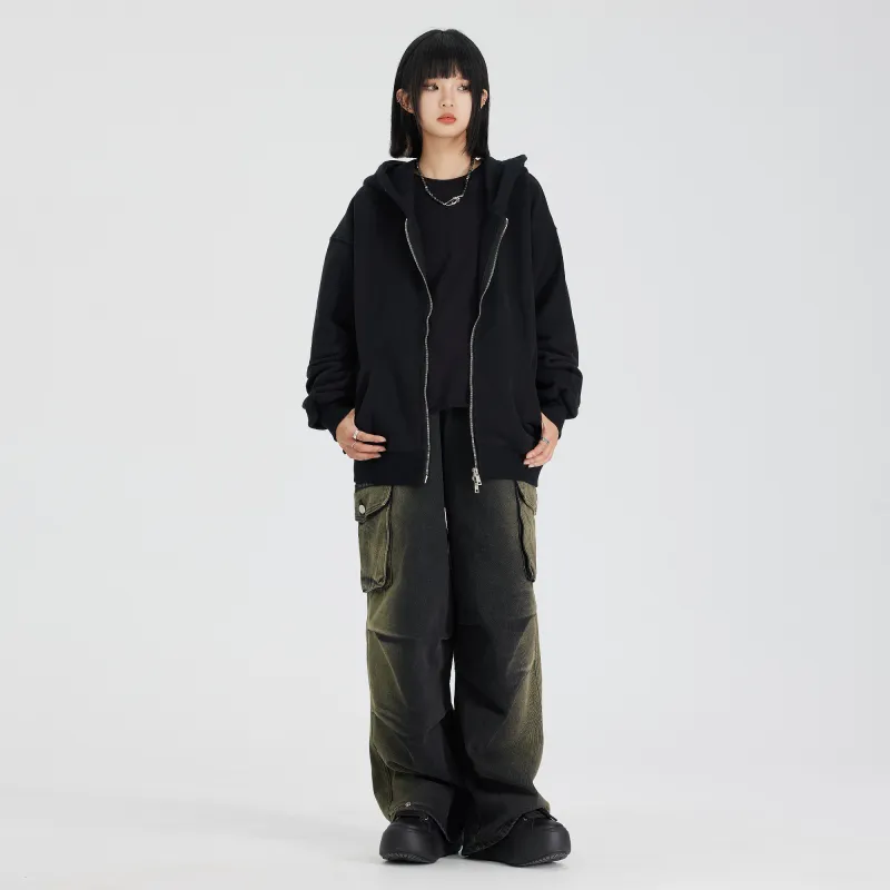 XINYINSU 24FW Sweatshirt Unisex Washed Black-12