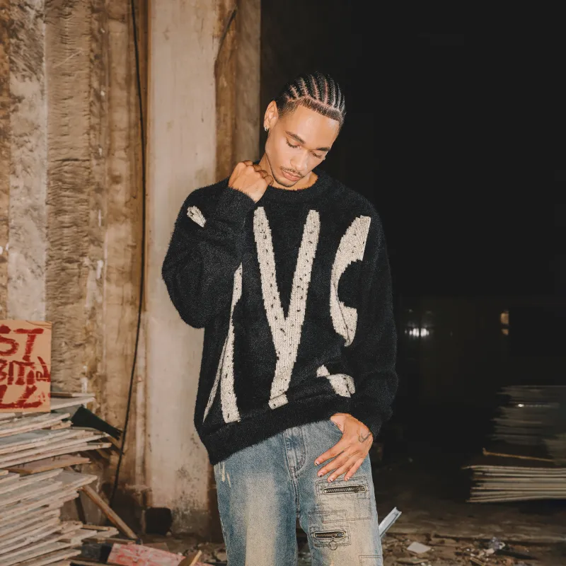 XINYINSU 24FW Sweater Unisex Black-3