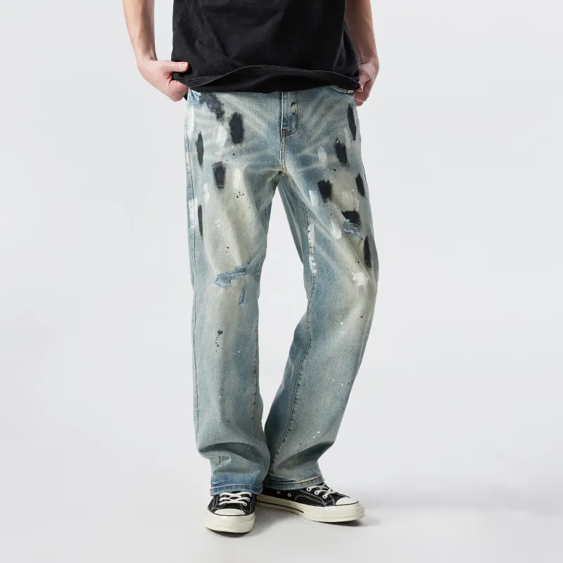 XINYINSU SS25 Jeans Unisex Blue-3