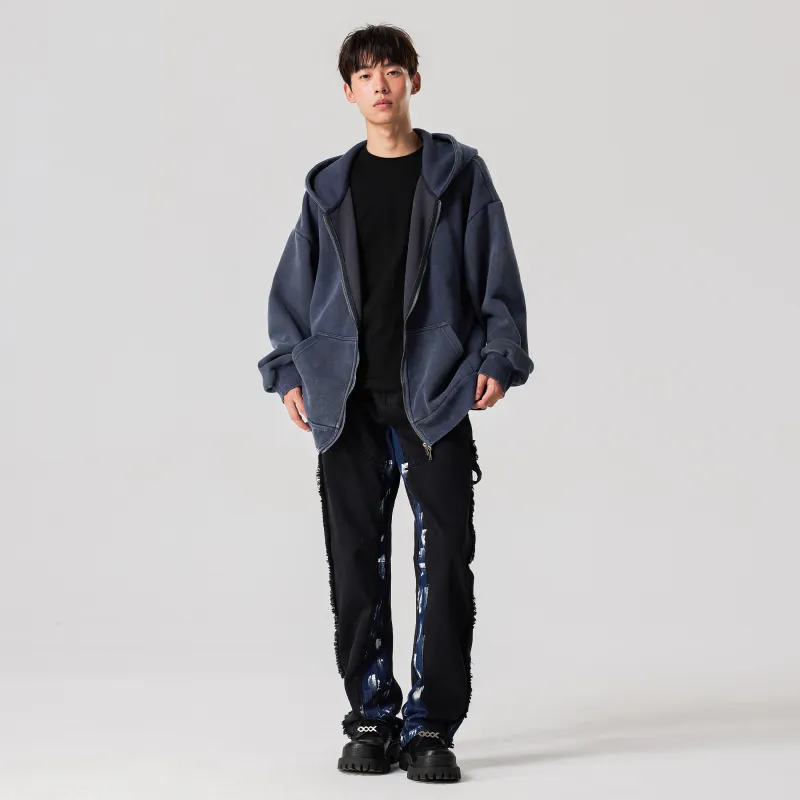 XINYINSU FW24 Sweatshirt Unisex Vintage Blue-5
