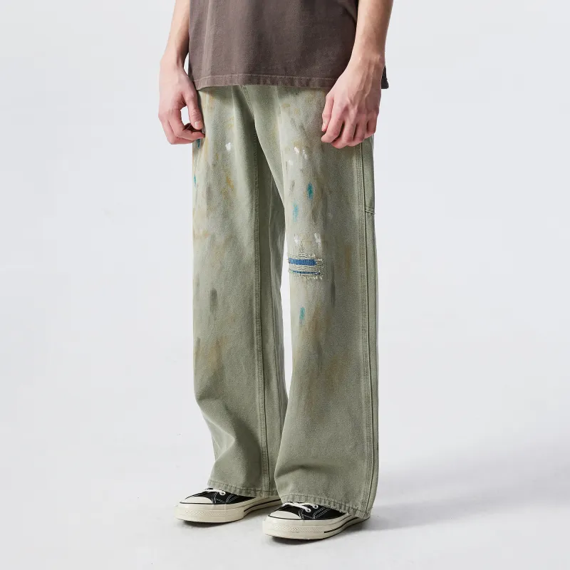 XINYINSU Jeans Unisex Gray-3