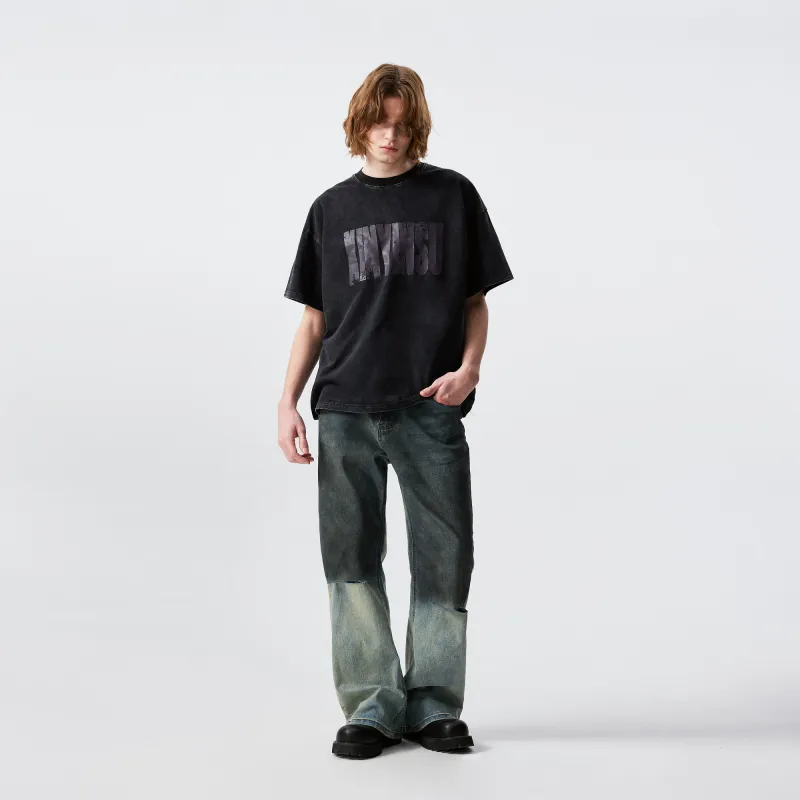 XINYINSU Y2K Color Block Jeans Unisex Blue-7