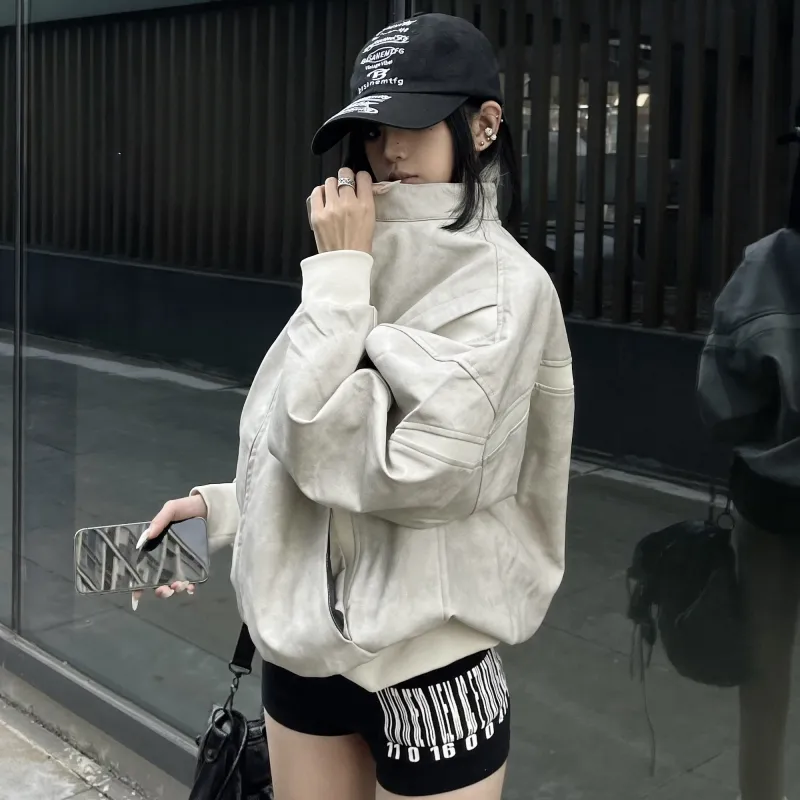 XINYINSU Jackets & Coats Unisex Light Gray-2