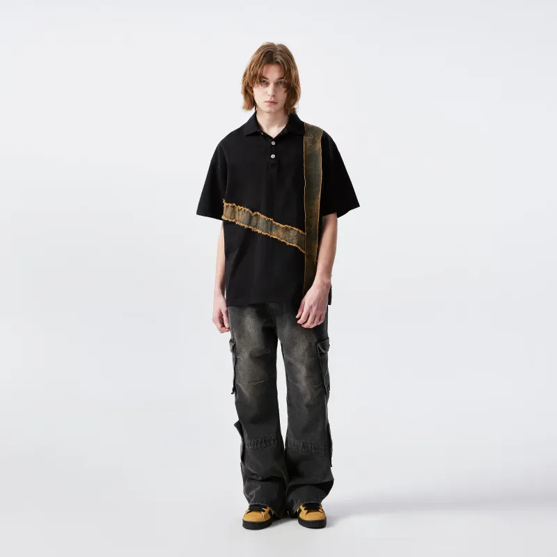 XINYINSU 25SS Polo Shirt Unisex Black-5
