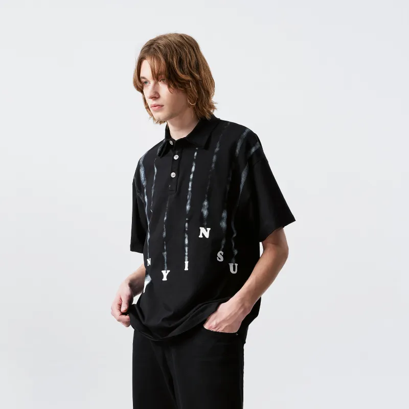 XINYINSU SS25 Polo Shirt Unisex Black-3