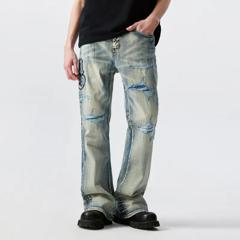 XINYINSU Jeans Unisex Blue-4