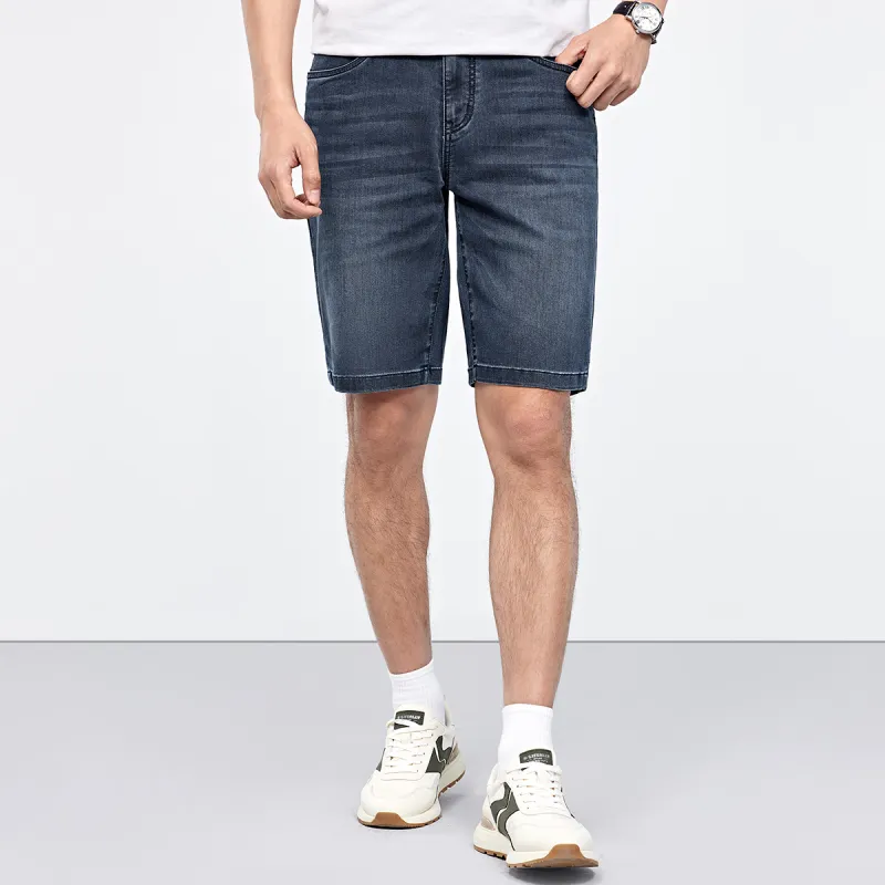 SEPTWOLVES Denim Shorts Unisex Dark Blue-2