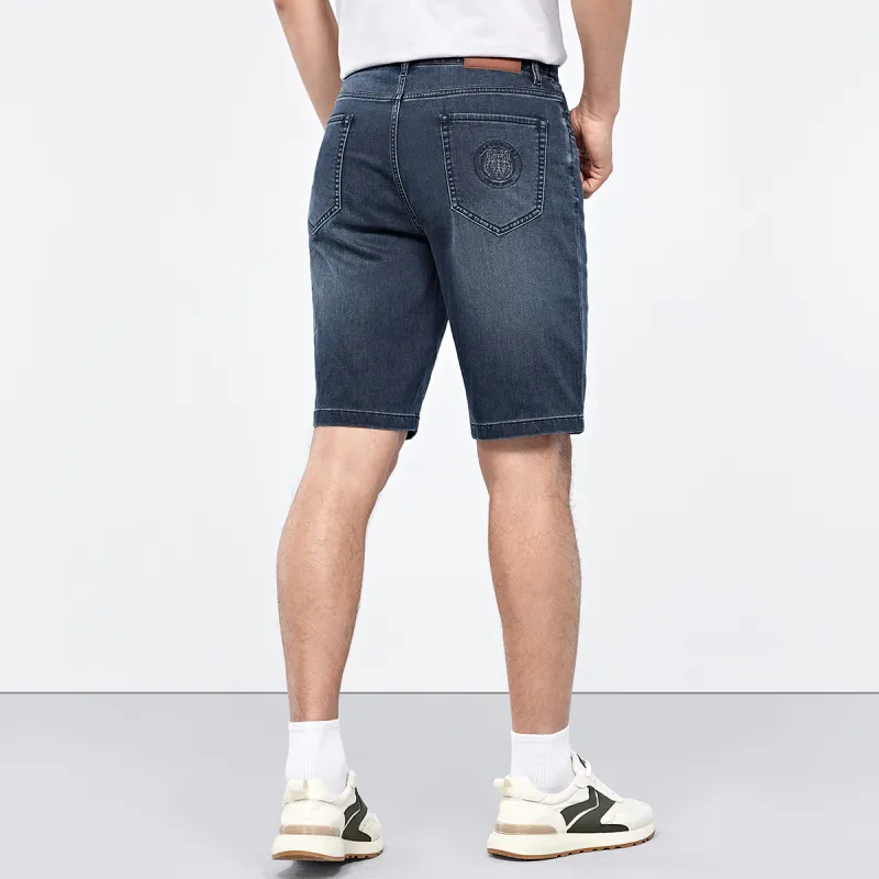 SEPTWOLVES Denim Shorts Unisex Dark Blue-5