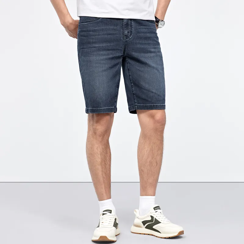 SEPTWOLVES Denim Shorts Unisex Dark Blue-3