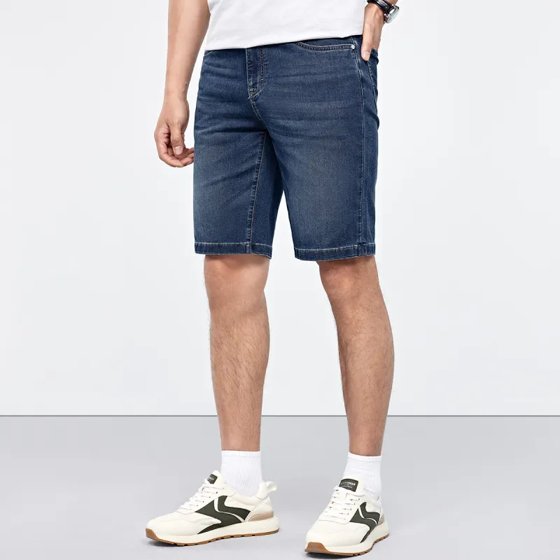 SEPTWOLVES Denim Shorts Unisex Dark Blue-4