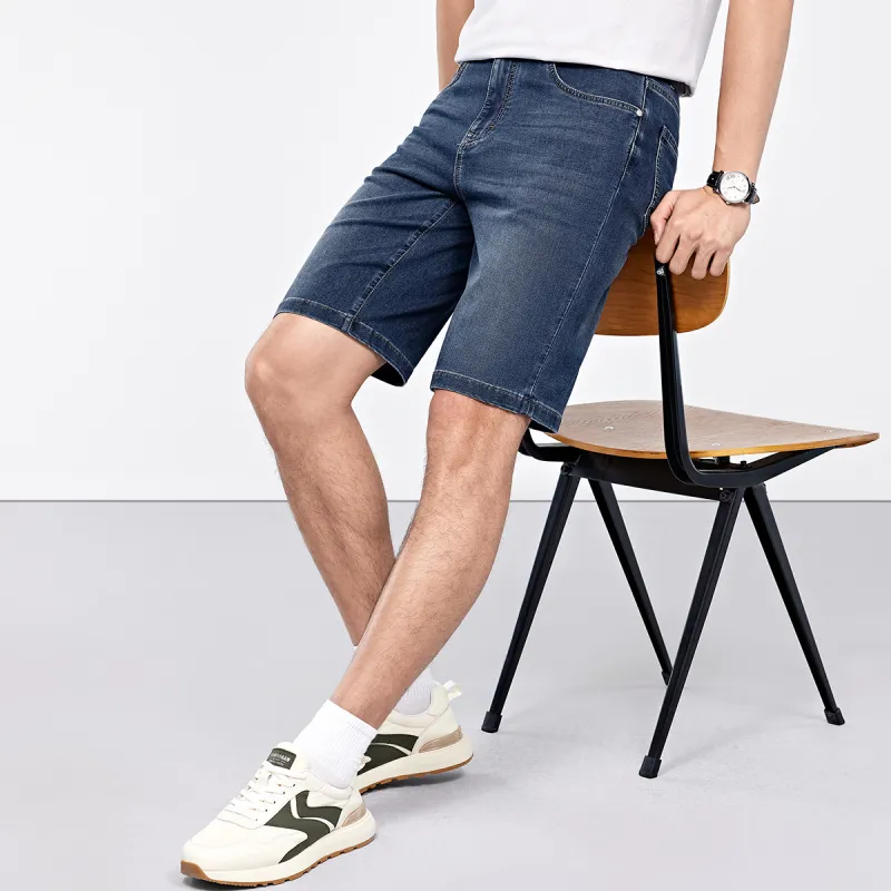 SEPTWOLVES Denim Shorts Unisex Dark Blue-5
