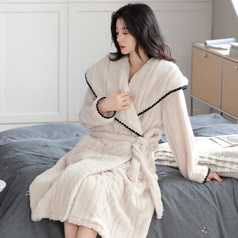 UAVAE Women's Bath Robes-3