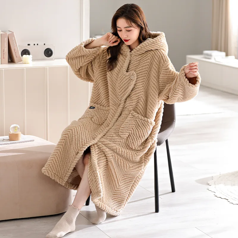 UAVAE Women's Bath Robes-2