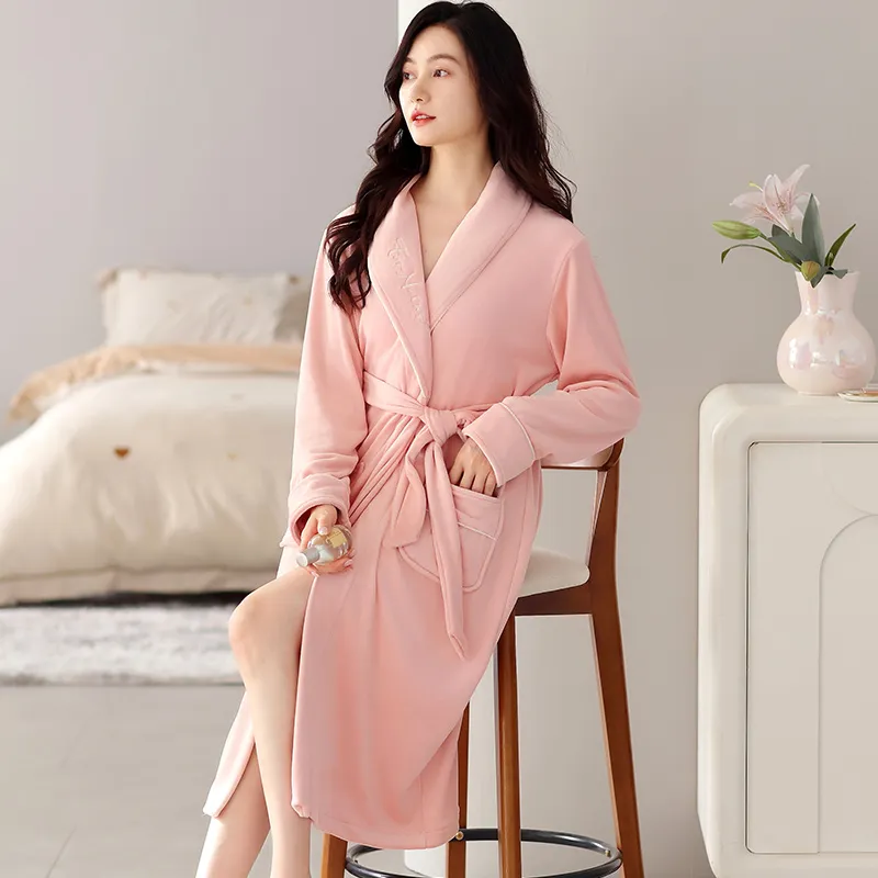 UAVAE Bath Robes Women's Rouge Pink-1