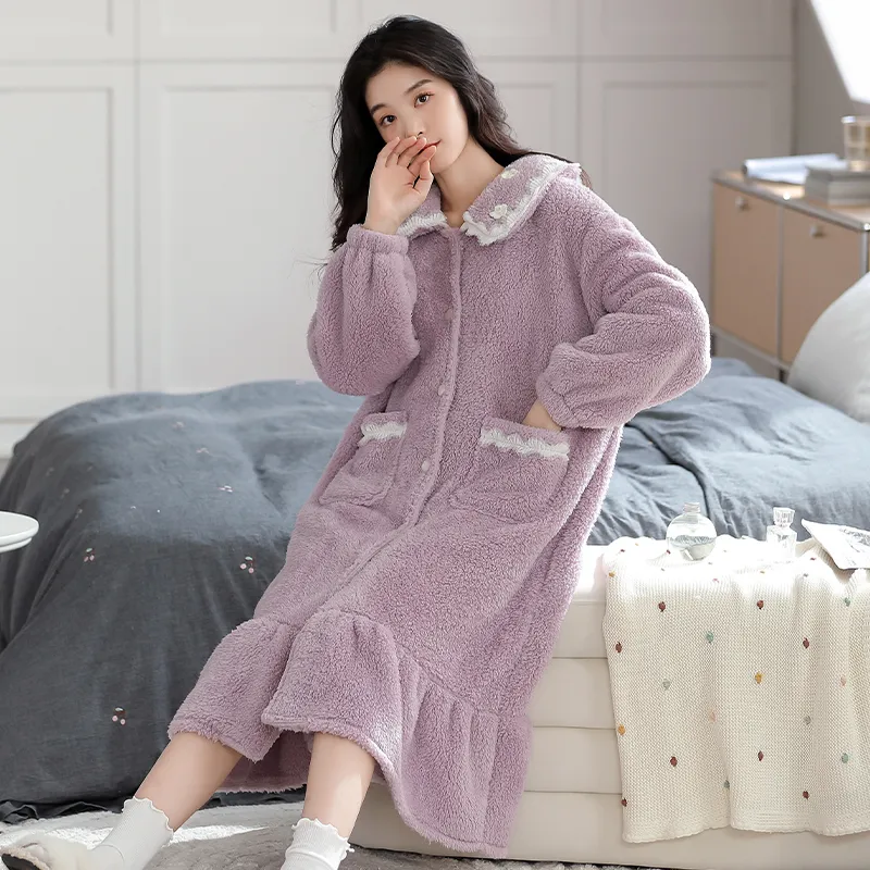 UAVAE Women's Bath Robes-9