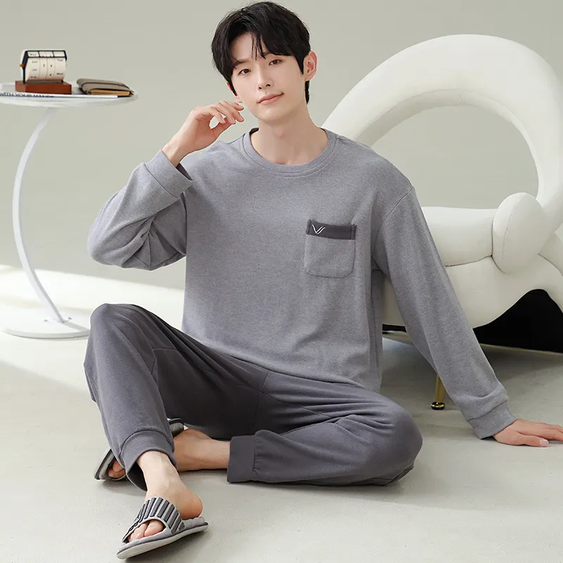 UAVAE Pajama Set Men's Dark Gray-1