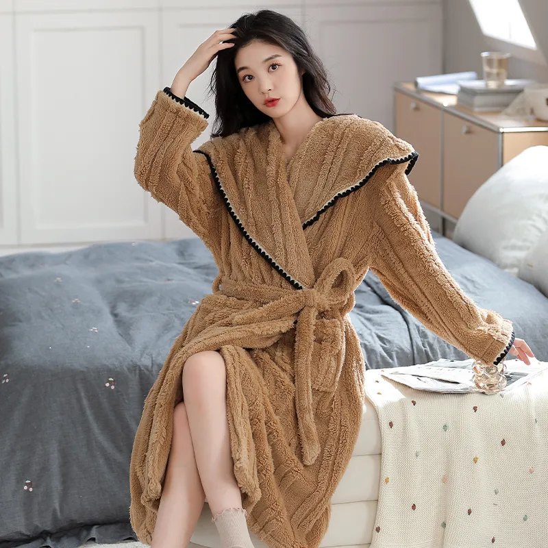UAVAE Women's Bath Robes-6