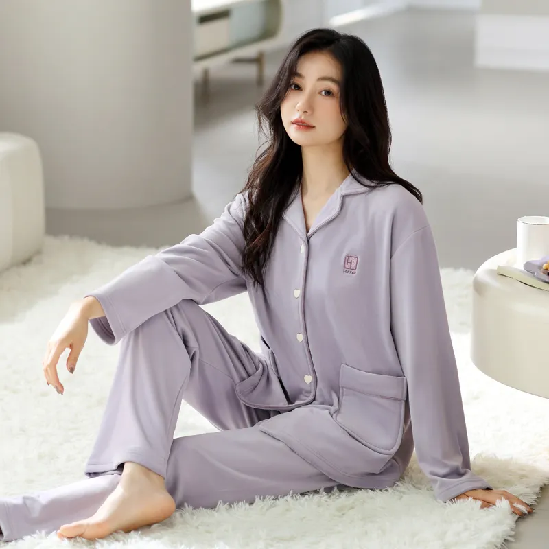 UAVAE Pajama Set Women's Violet-4