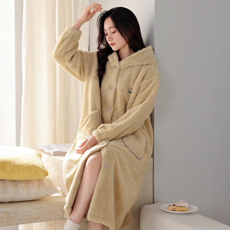 UAVAE Pajama Robe Women's Image Color-4