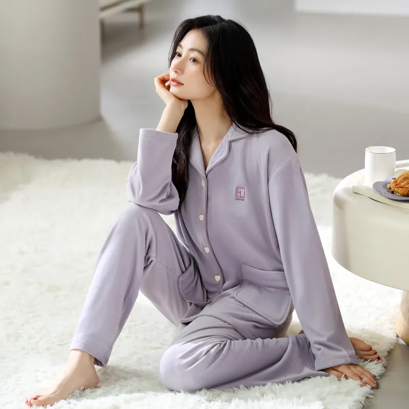 UAVAE Pajama Set Women's Violet-1