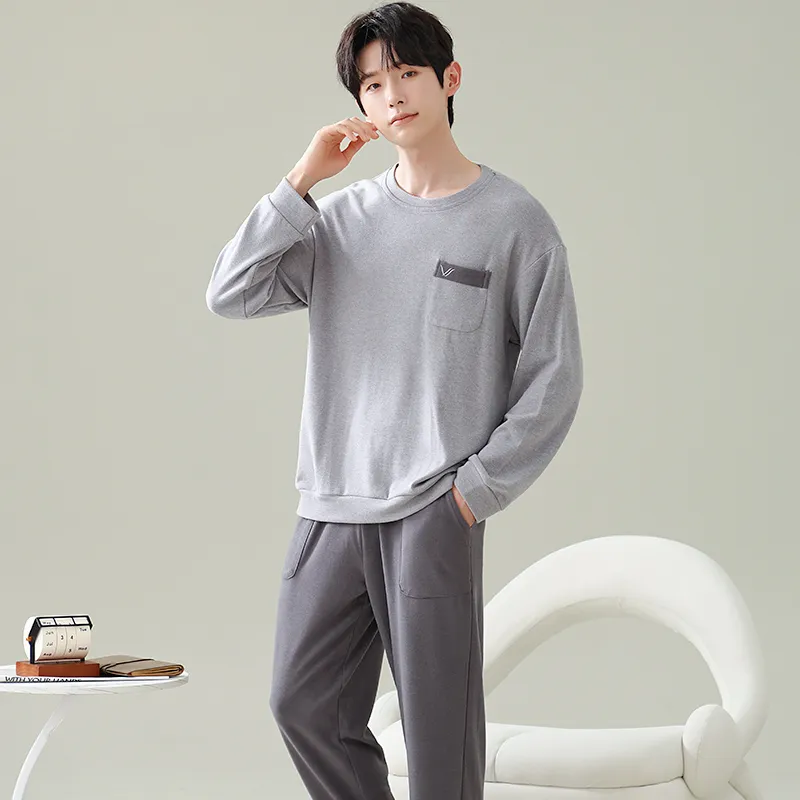 UAVAE Pajama Set Men's Dark Gray-4