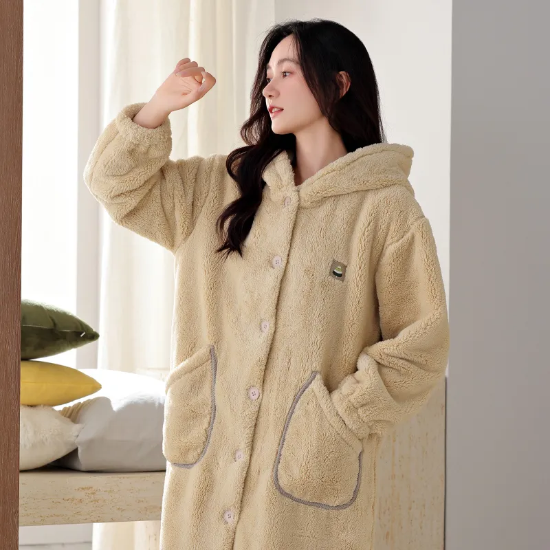 UAVAE Pajama Robe Women's Image Color-5