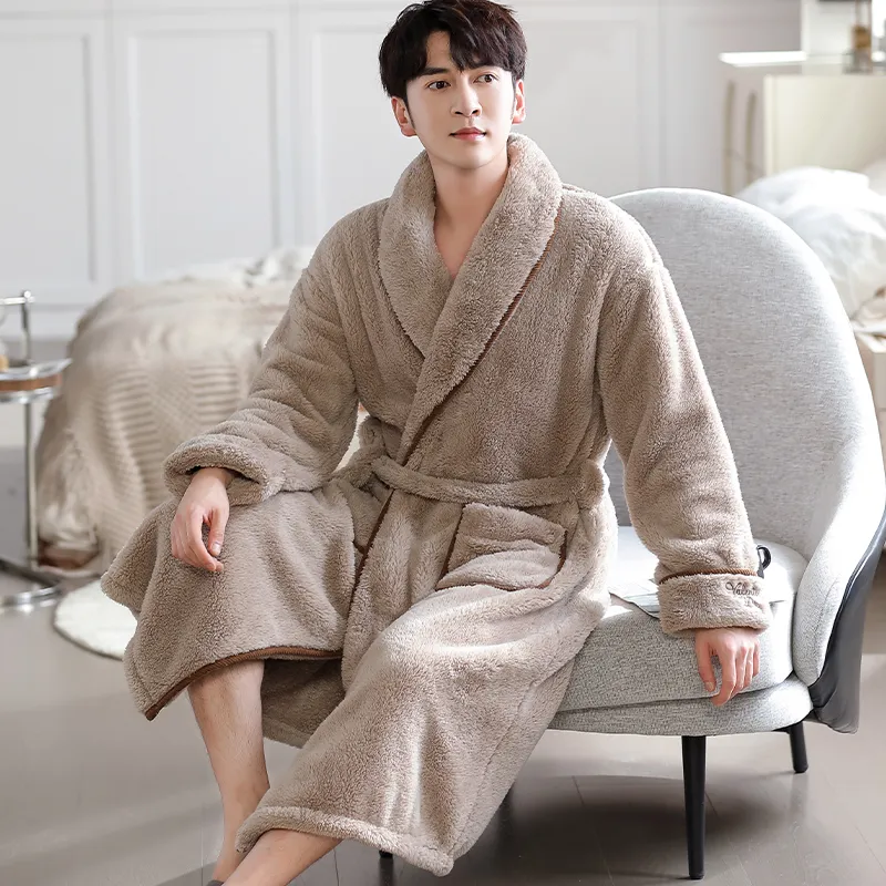 UAVAE Men Bath Robes-7
