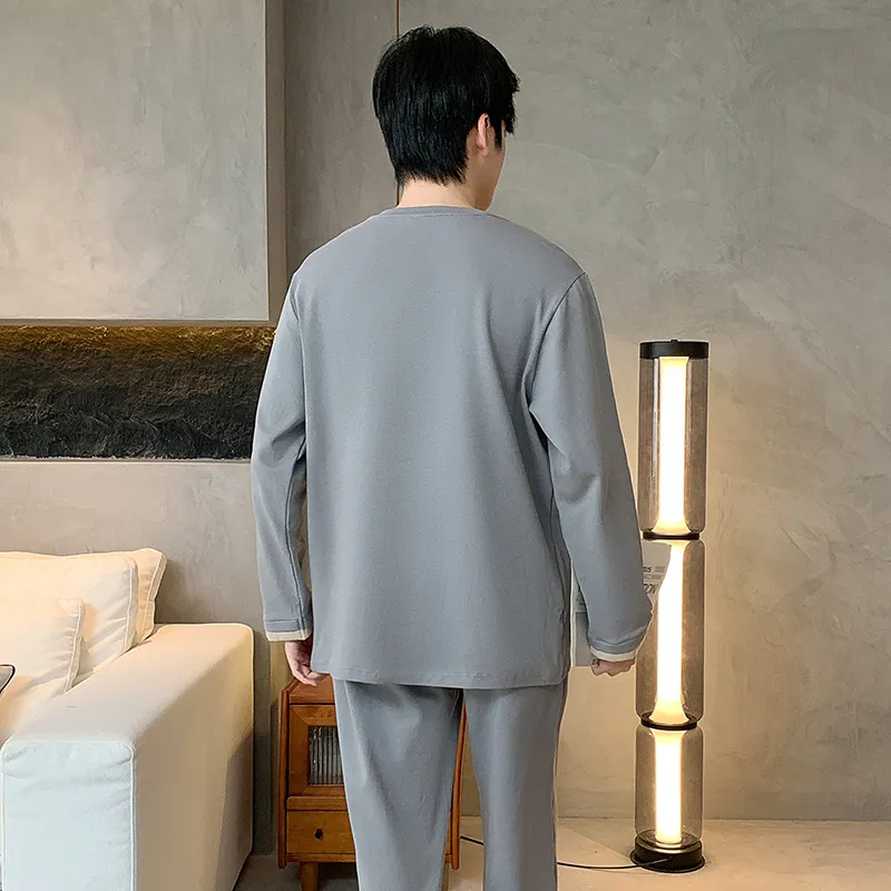 UAVAE Pajama Set Men's Blue Gray-1