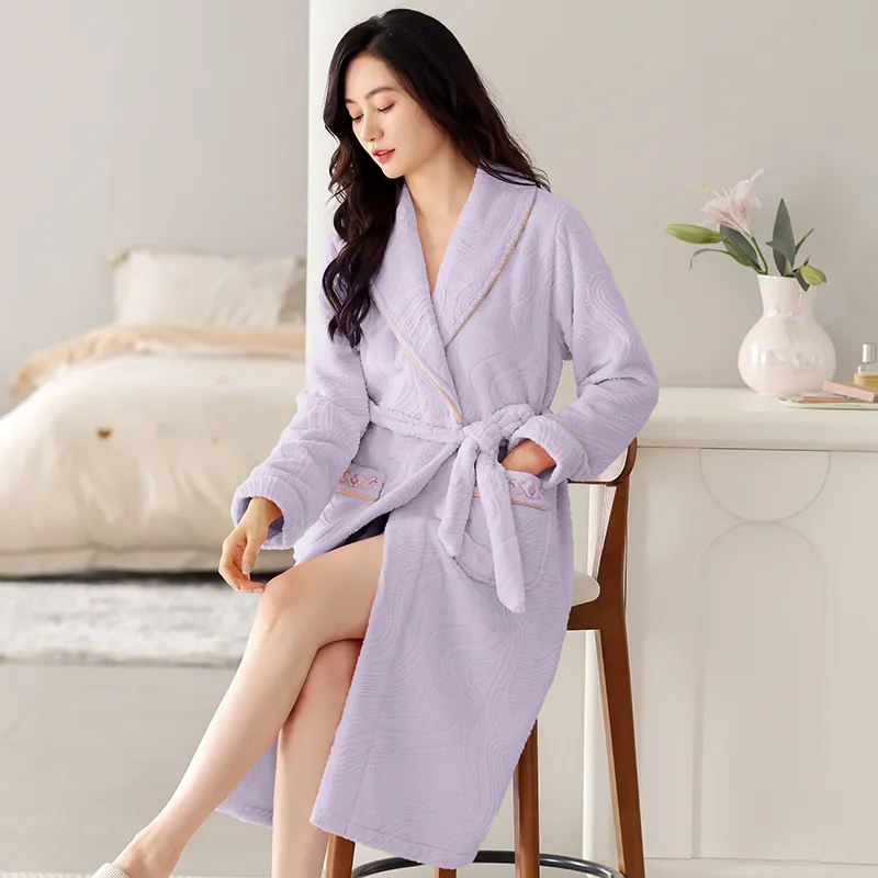 UAVAE Women's Bath Robes-14