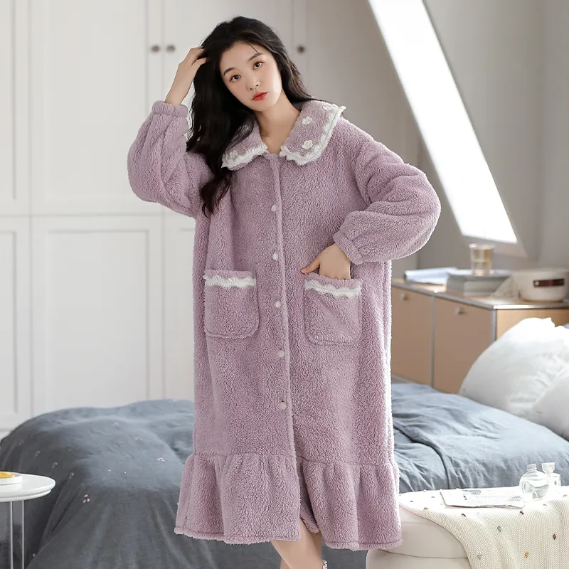 UAVAE Women's Bath Robes-8
