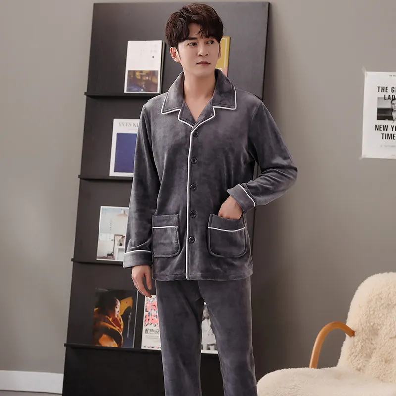 UAVAE Pajama Set Men's Fluorescent Gray-6