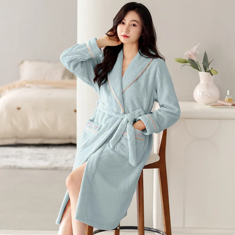 UAVAE Women's Bath Robes-10