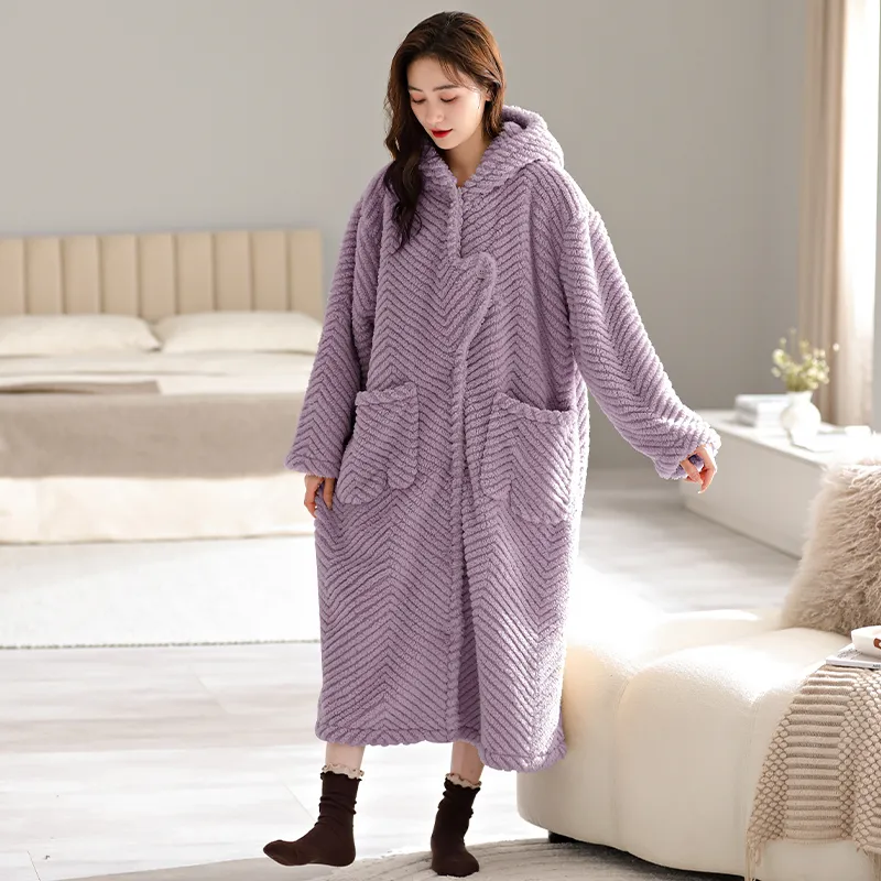 UAVAE Women's Bath Robes-11