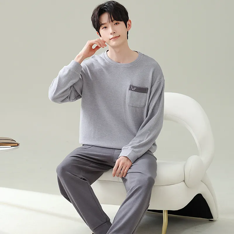 UAVAE Pajama Set Men's Dark Gray-2
