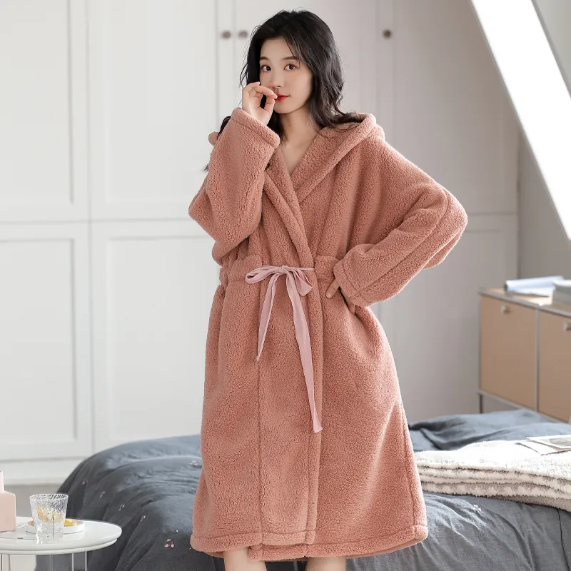 UAVAE Bathrobes Women's Image Color-4