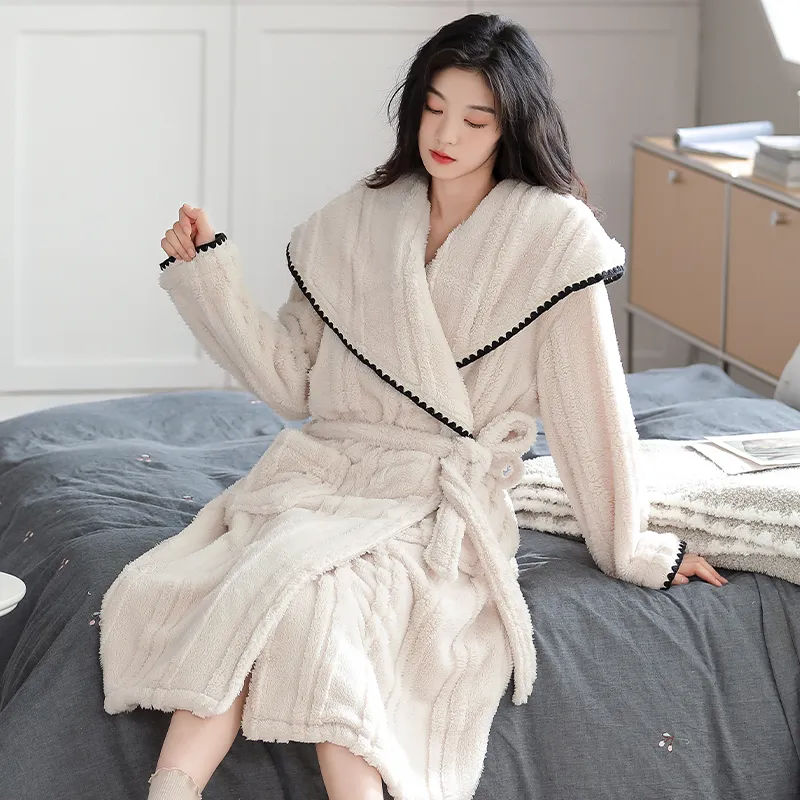 UAVAE Women's Bath Robes-4