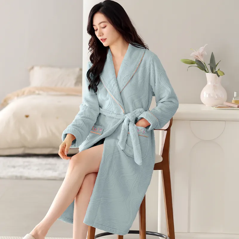 UAVAE Women's Bath Robes-11