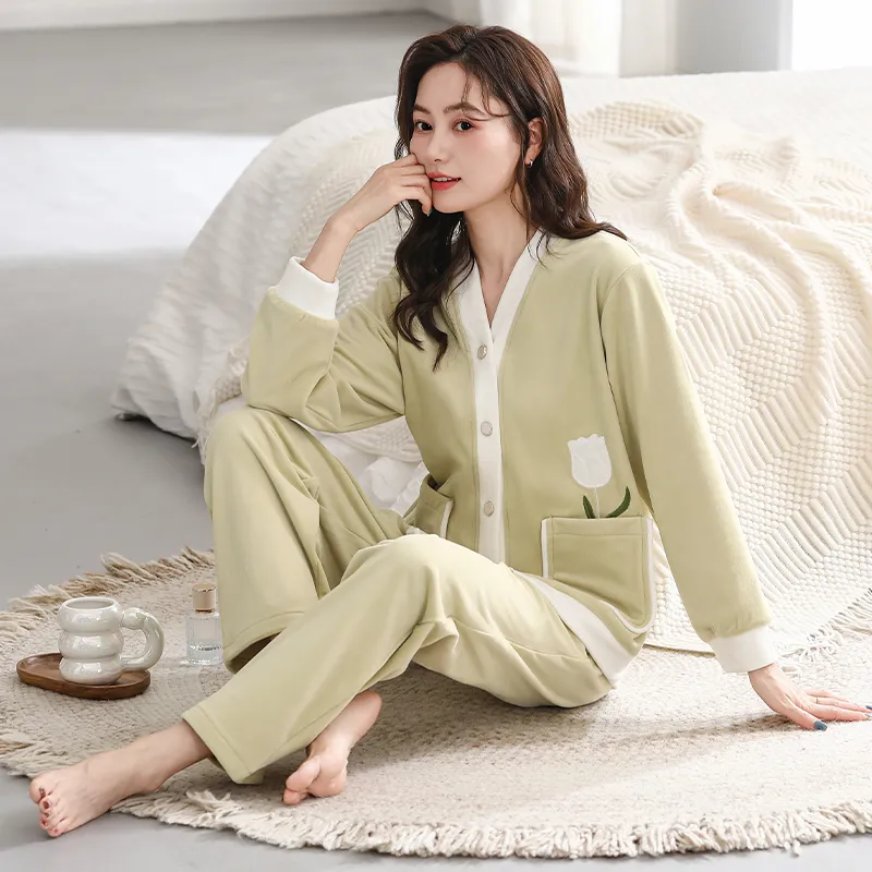 UAVAE Pajama Set Women's Image Color-4