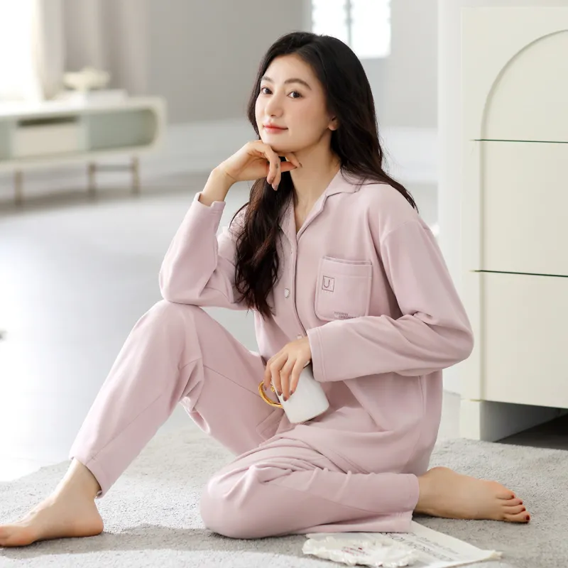 UAVAE Pajama Set Women's Light Purple-1