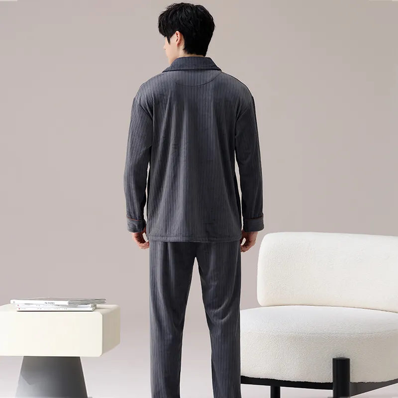 UAVAE Pajama Set Men's Dark Gray-1