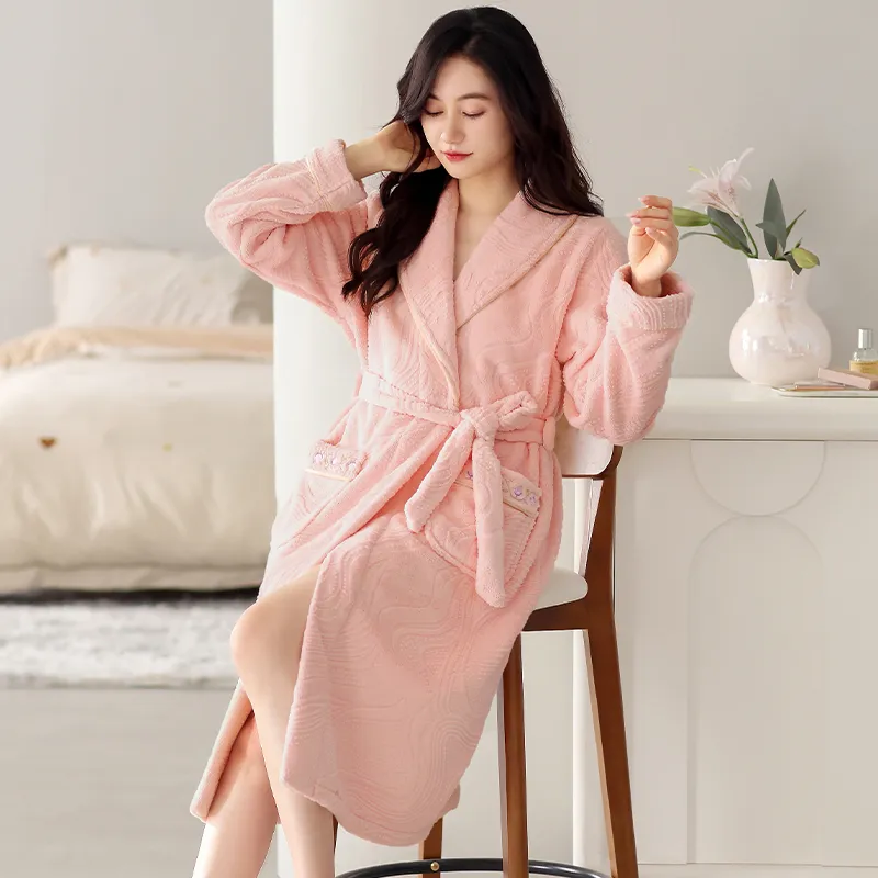 UAVAE Women's Bath Robes-5