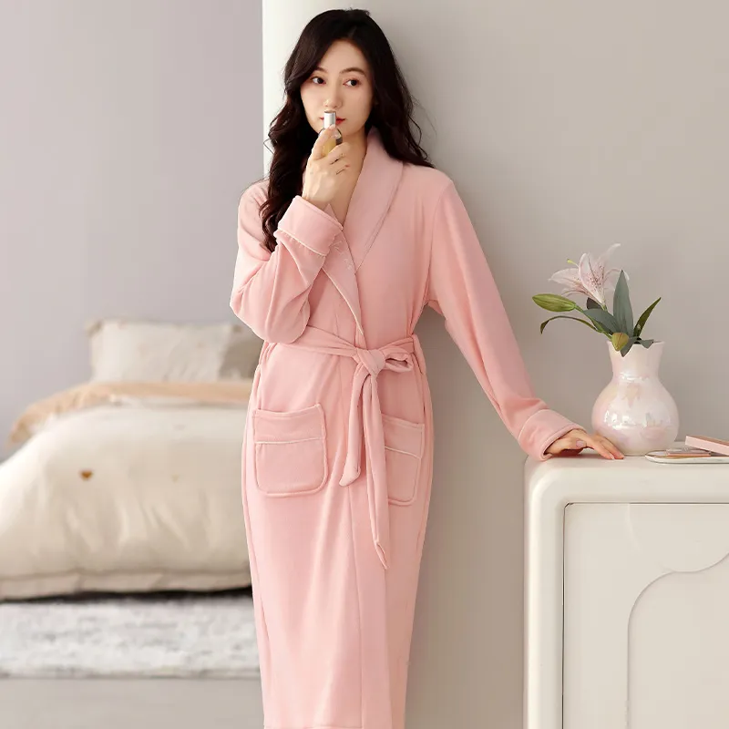 UAVAE Bath Robes Women's Rouge Pink-5