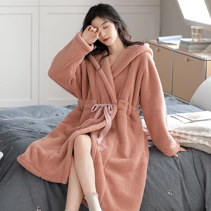 UAVAE Bathrobes Women's Image Color-2