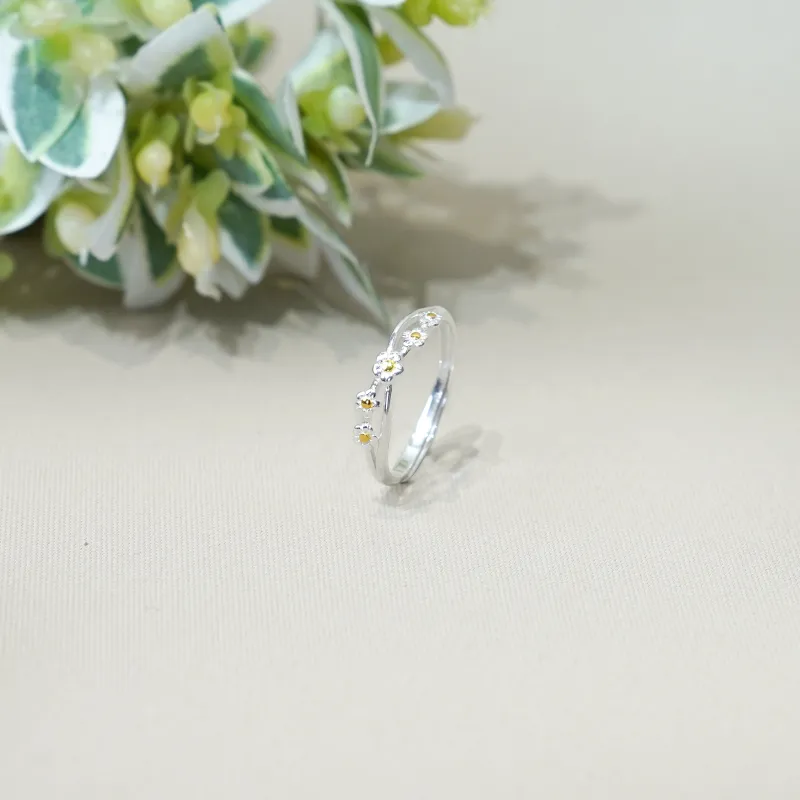 LIANYINSHOUZUO 999 Fine Silver Rings Women's-2