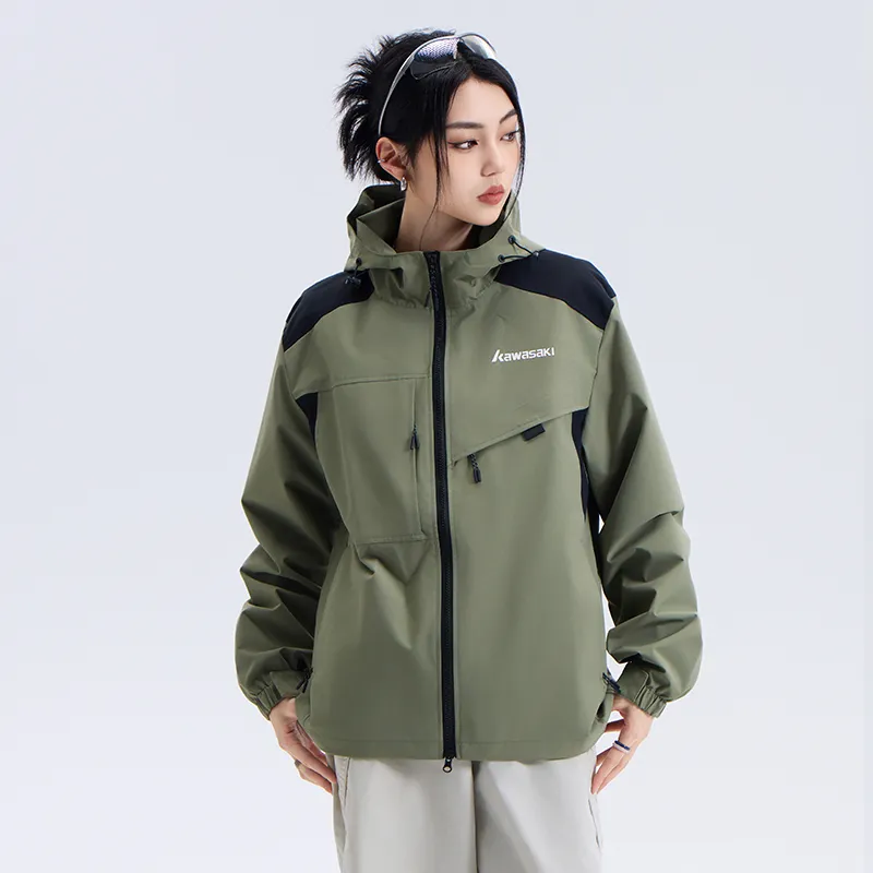 Kawasaki Waterproof And Windproof Windbreaker Jacket Unisex-17