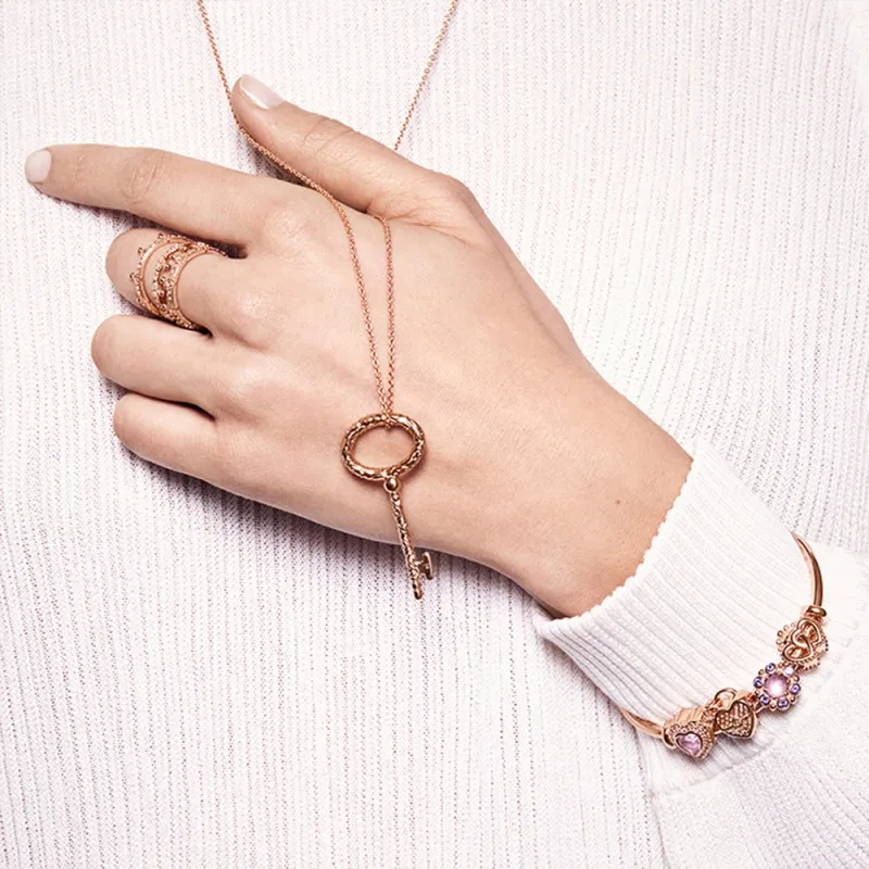 Pandora Copper Silver Alloy Bracelets Unisex-25