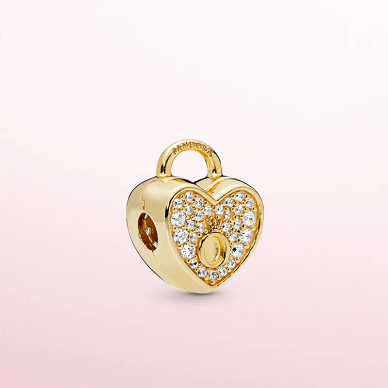 Pandora 925 Sterling Silver, 18K Gold, Synthetic Cubic Zirconia Pendants Women's-1