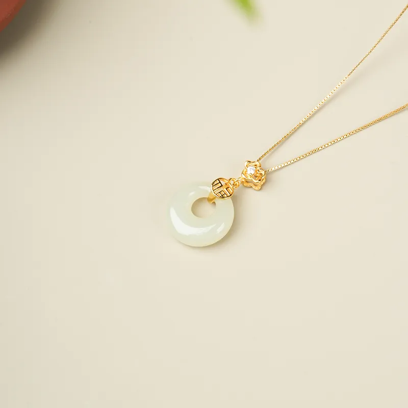 HENGSHI Hetian Jade Pendants Green Jade Women's-5